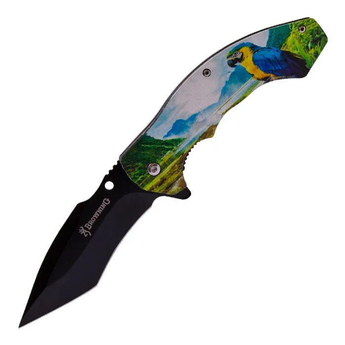 8" Highland Macaw Bluecrest Vista Folding Knife