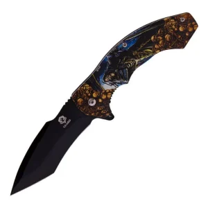 8" Waterborne Bones Ghostly Ruler Folding Knife