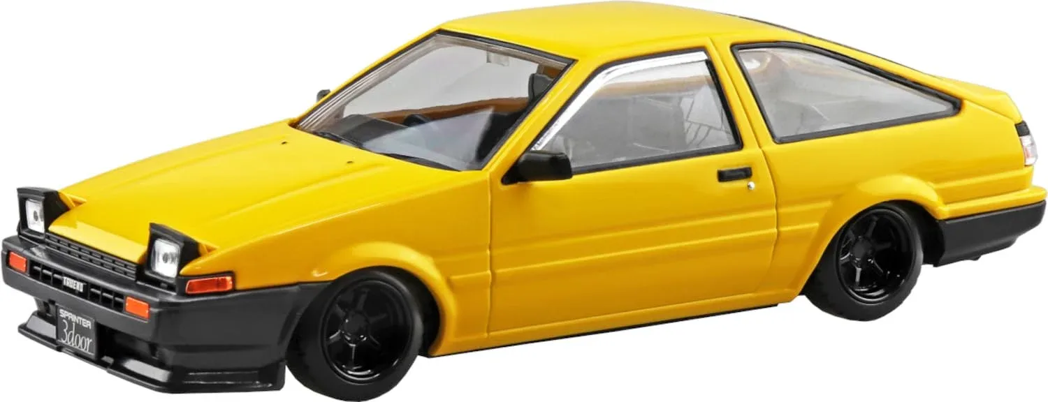 Aoshima Rakupla Snap Kit Toyota Sprinter Trueno Custom Yellow Model Car