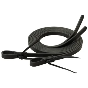 Black Leather Split Reins, 5/8" x 7'