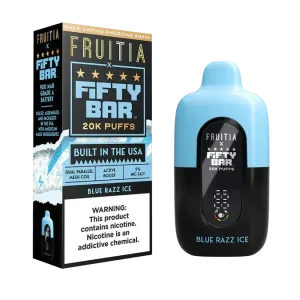 Blue Razz Ice - Fifty Bar 20K Disposable Vape