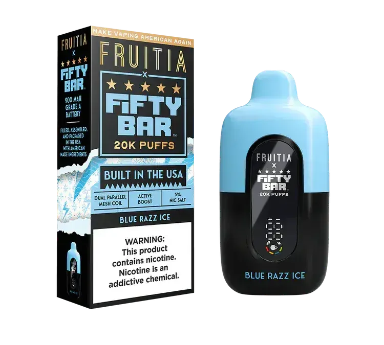 Blue Razz Ice - Fifty Bar 20K Disposable Vape