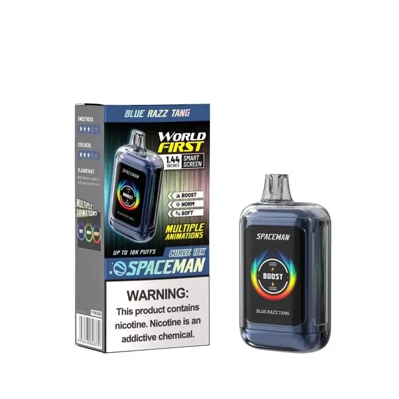 Blue Razz Tang - Spaceman Curve 18k Disposable