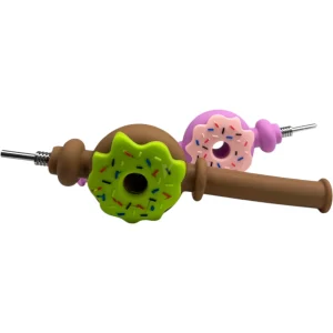 Doughnut Silicone 7 Inch Honey Straw