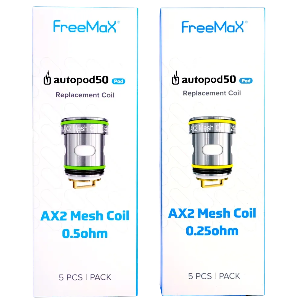 Freemax Autopod 50 AX2 Mesh Coil 0.25ohm & 0.5ohm Pack of 5x Replacement Coils