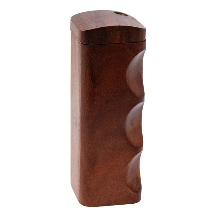 Hand Crafted Small Square Shaped 3" Wooden Dugout - Image 2
