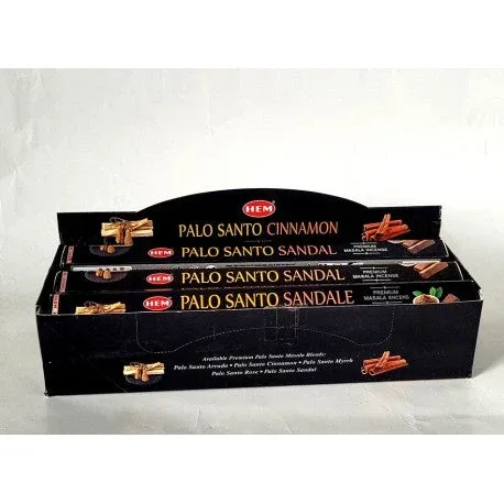 HEM Incense Sticks - Palo Santo Arruda 9″ Incense Sticks – Hex Box (20g)