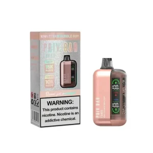 Kiwi Straw Bubble Gum - Priv Bar Turbo 15k Disposable