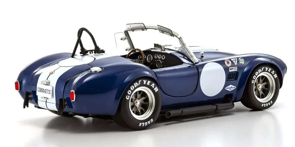 Kyosho 1/18 Scale Shelby Cobra 427SC Blue White Stripes Finished Model - Image 2
