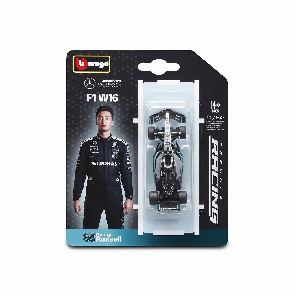 Kyosho Burago 1/64 Scale Mercedes F1 2025 Model No. 63 G Russell - Image 2