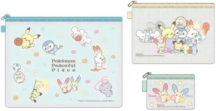 Marimo Craft Pokepeace PVC Triple Pouch Set Sports Design