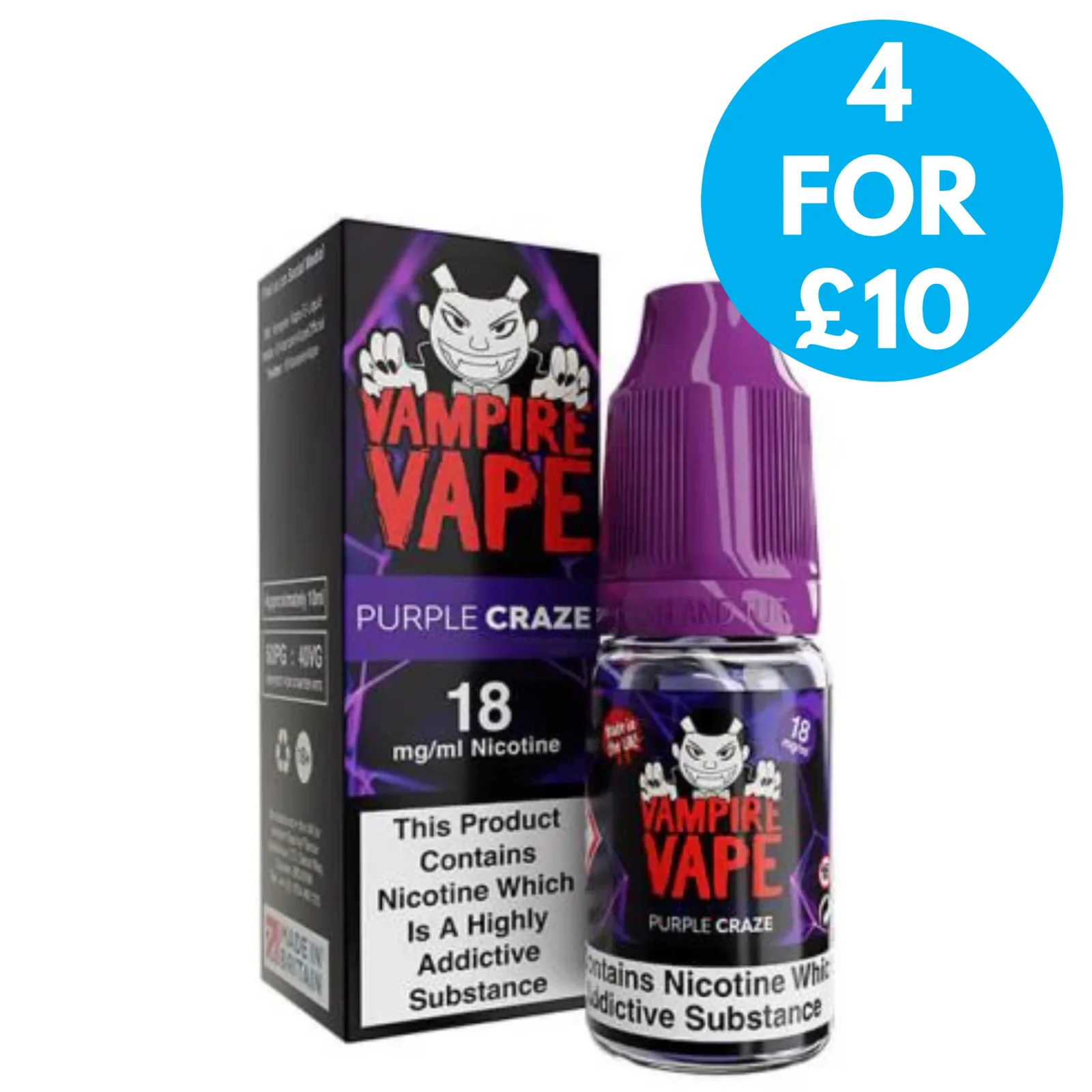 18mg Vampire Vape Freebase E-liquids (40VG/60PG)