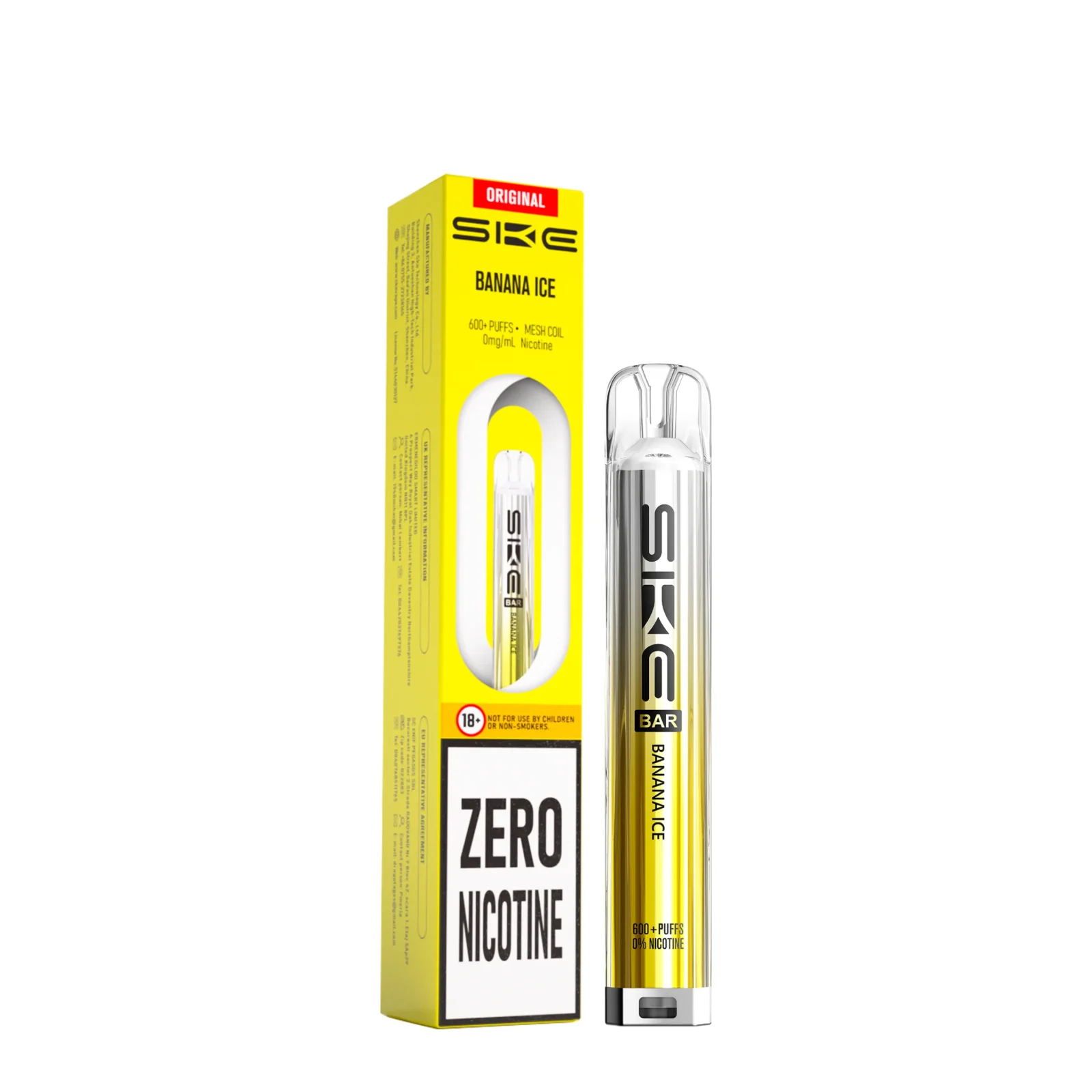 Box Of 10 – SKE Crystal Bar 600 0mg (0%) Prefilled Vape Kit – Nicotine Free - Image 2