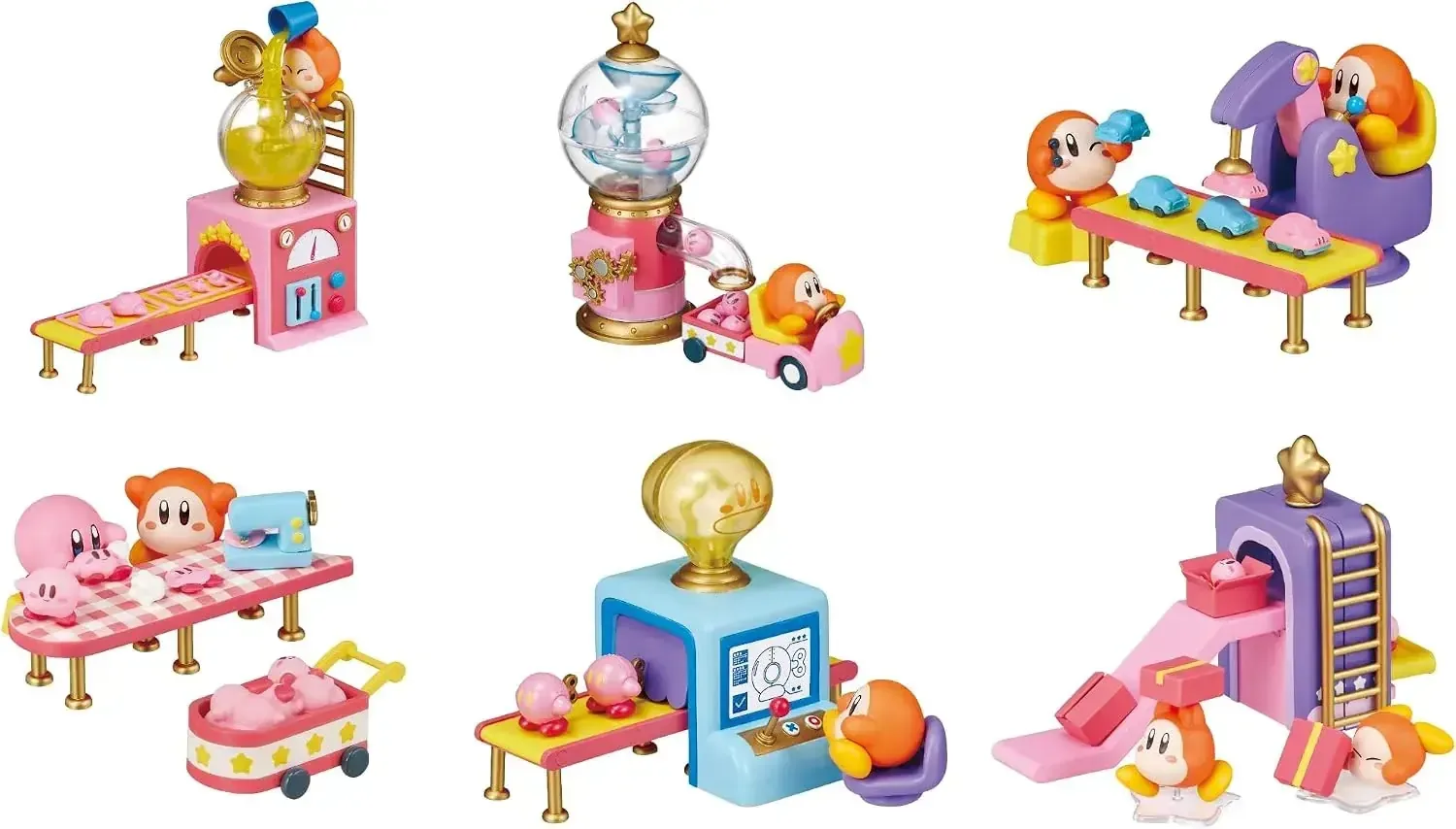 Re-Ment Kirby Waddle Dee Toy Factory Collectible Figure Set