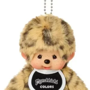 Sekiguchi Monchhichi Leopard Print Keychain Plush Accessory