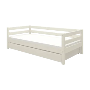 Single Bed 90x200 cm with Pull-out Bed 90x190 cm, CLASSIC White Washed