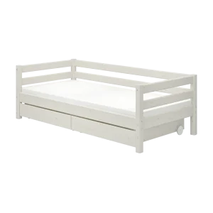 Single Bed with Storage, 90x200 cm, White