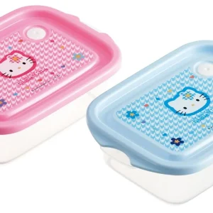 Skater Antibacterial Storage Box 2-Piece Set 500ml Hello Kitty Japan Stackable
