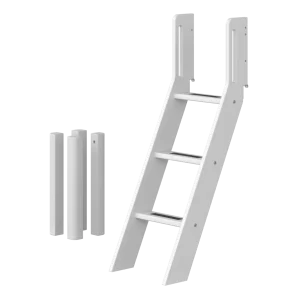 Slanting Ladder and Legs for High Bed 120 cm, White