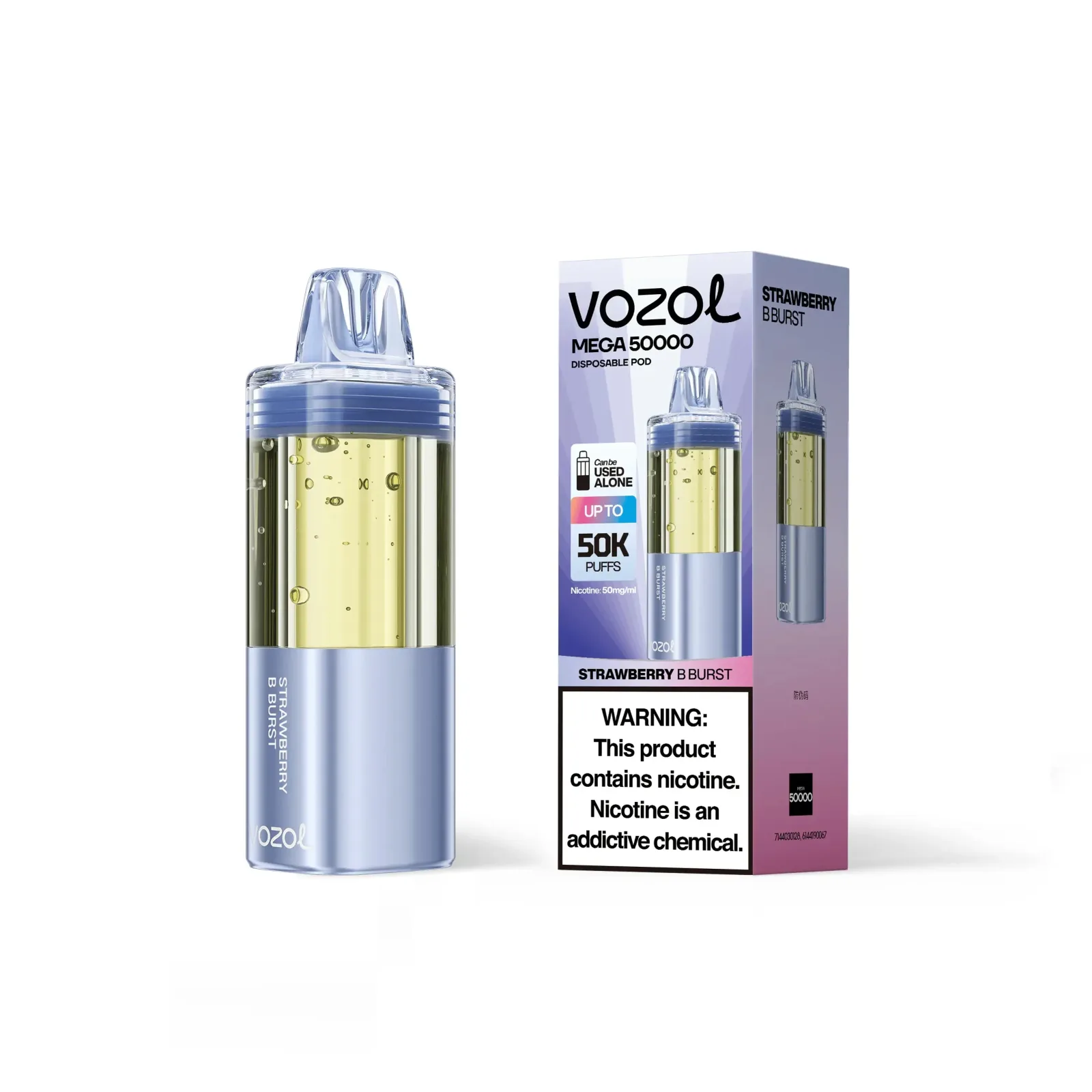 Strawberry B Burst - Vozol Mega 50k Disposable Vape Pod