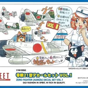 Suites Sweet 1/144 Zero Fighter Type 21 Model Set Vol.1 in Molded Color