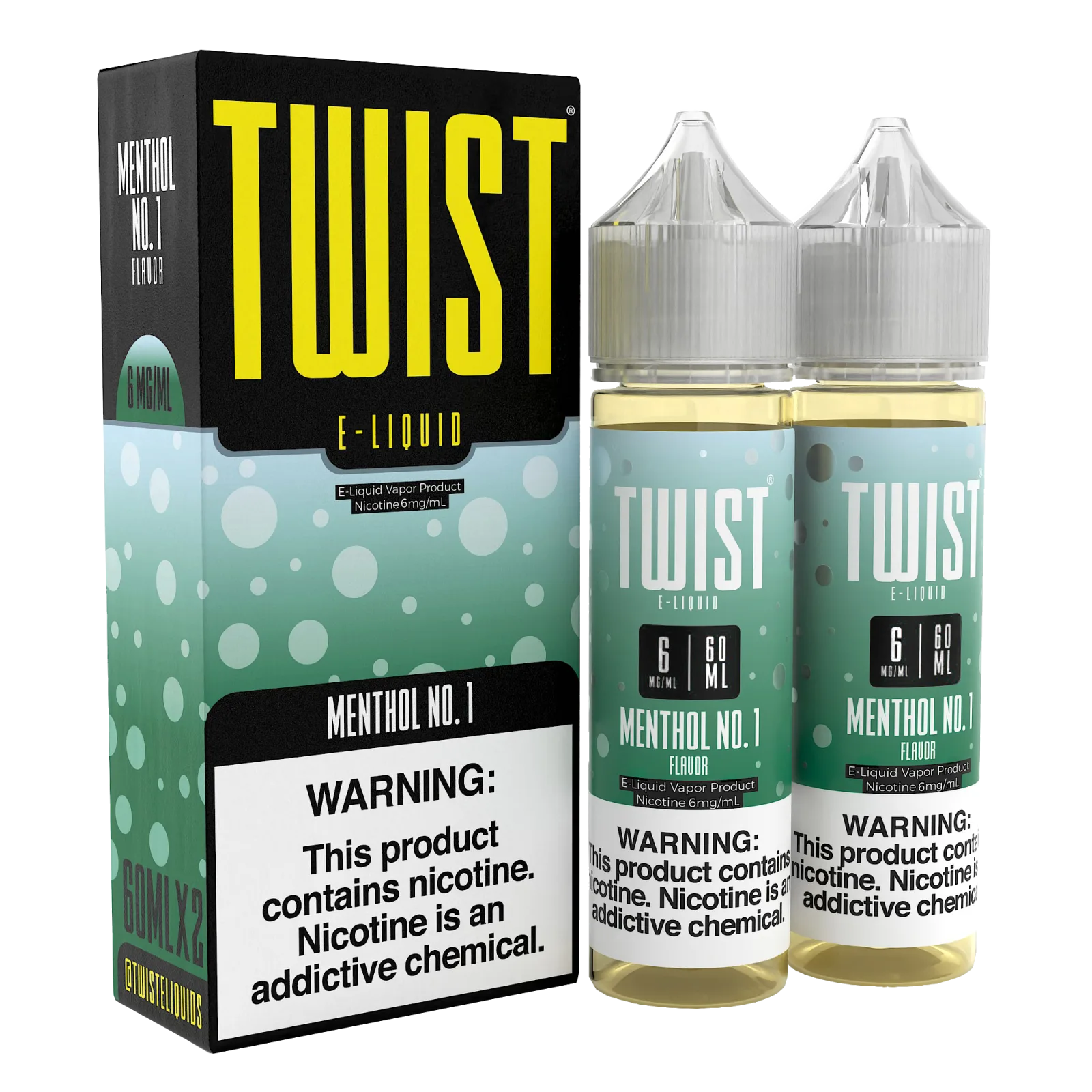 TWIST E-Liquid – Menthol No 1 – 120ML E-Liquid (Twin 60ML Pack)