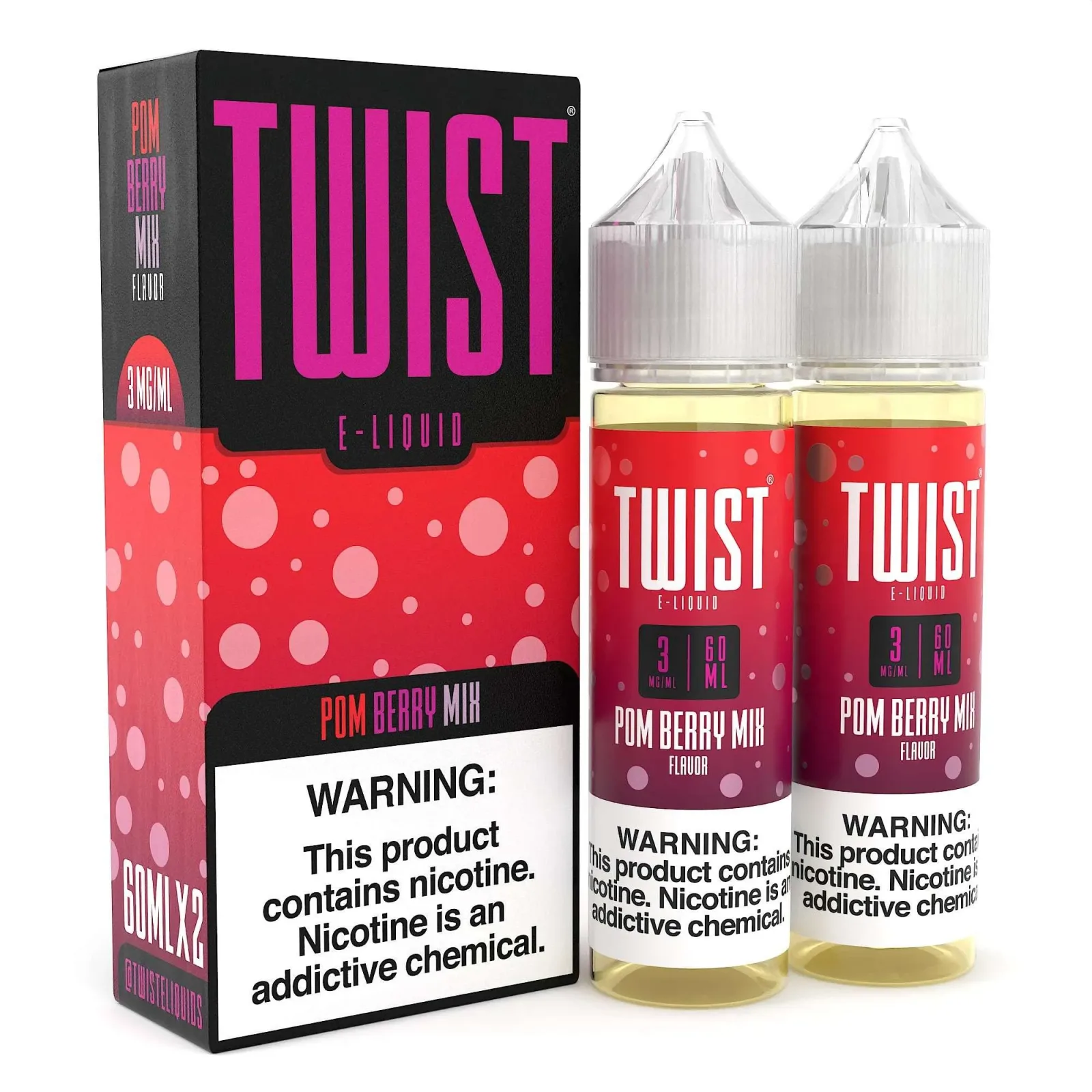 TWIST E-Liquid – Pom Berry mix – 120ML E-Liquid (Twin 60ML Pack)