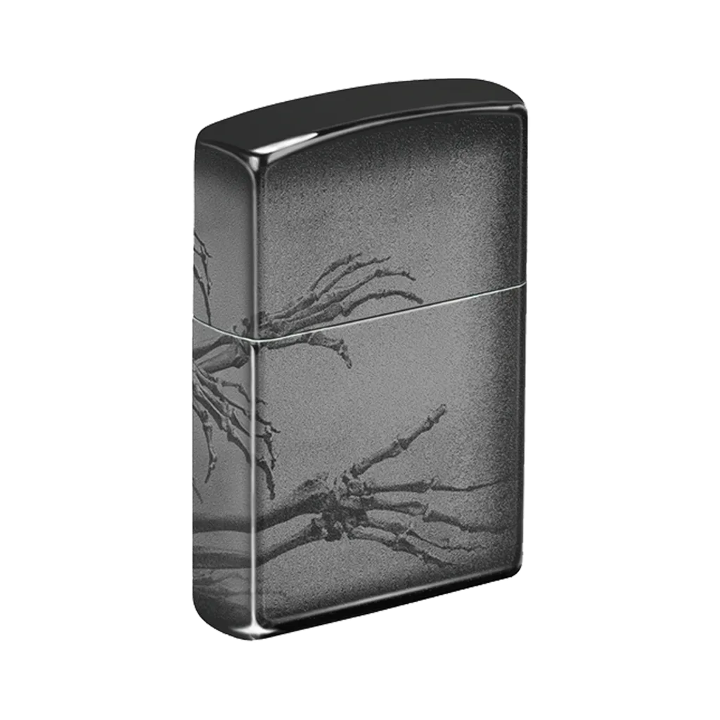 Zippo Lighter - Zombie Skeletons Black Finish - Image 2